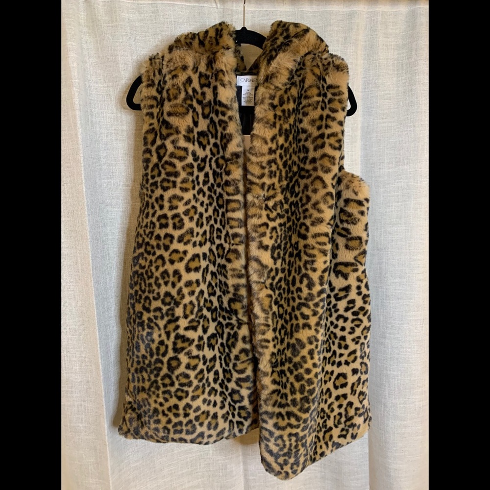 Carmen Faux Fur Leopard Vest